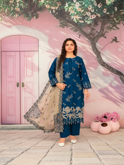 Unstitched Printed Lawn 3 Piece Suit