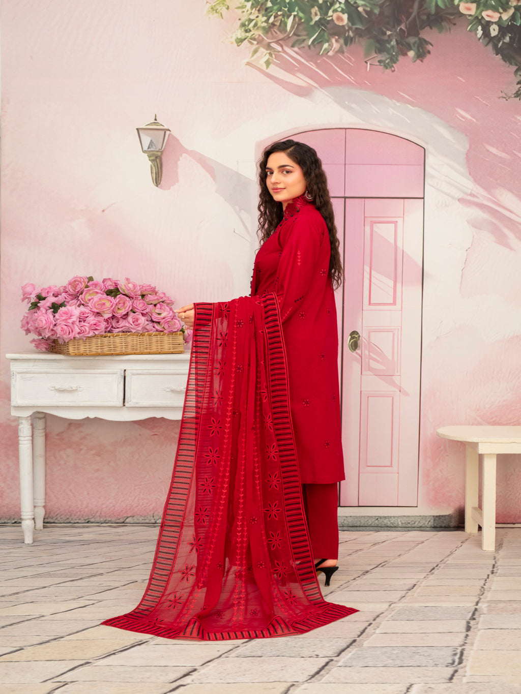 Unstitched Printed Lawn 3 Piece Suit