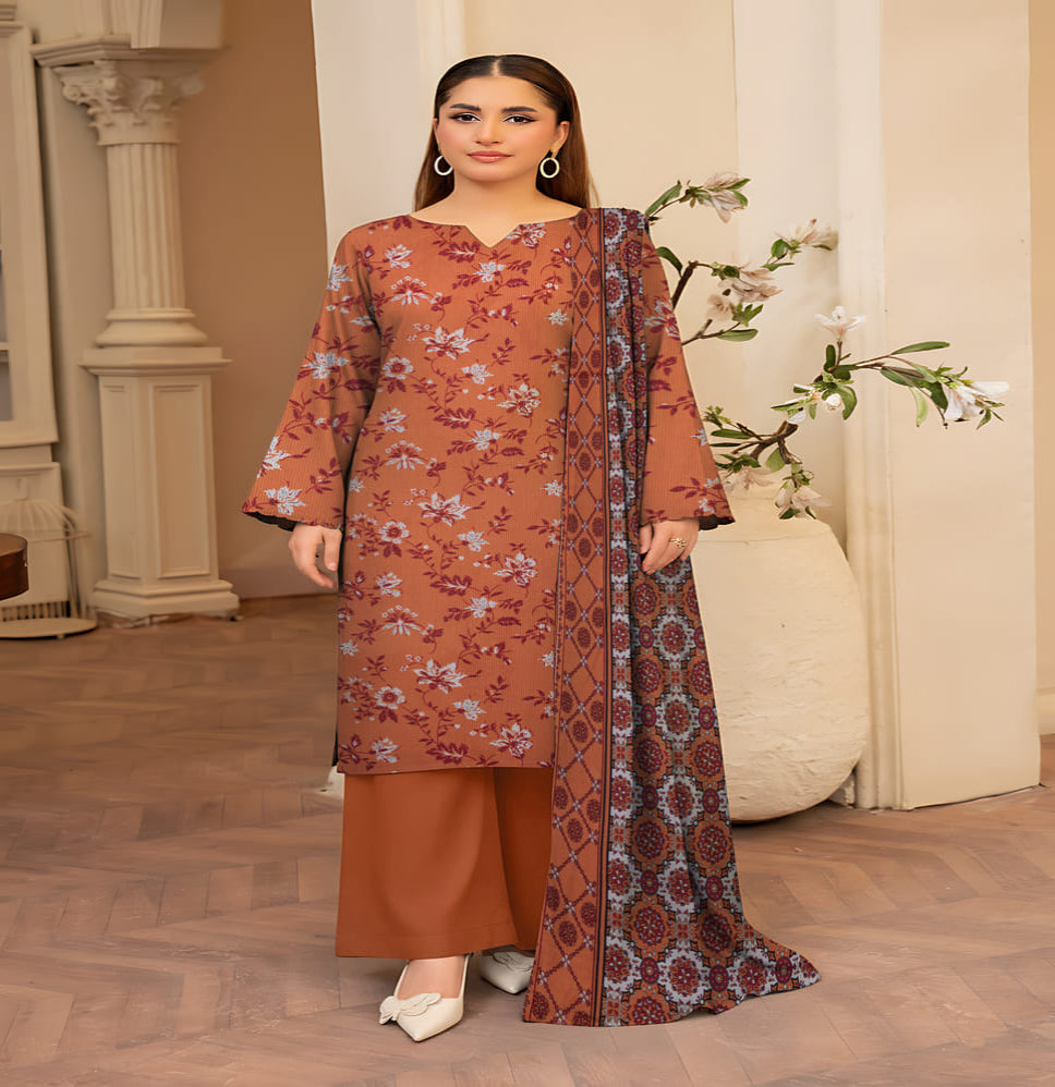 Unstitched Printed Lawn 3 Piece