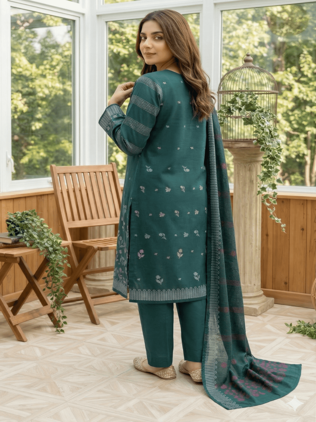 Jacquard Brosha Lawn 2 Piece Suit Unstitched