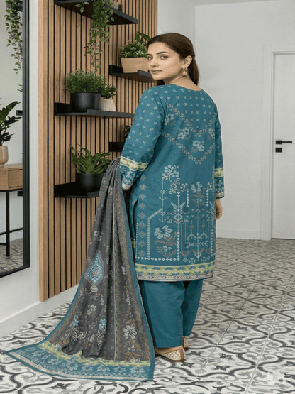 Unstitched Digital Printed Lawn 3 Piece