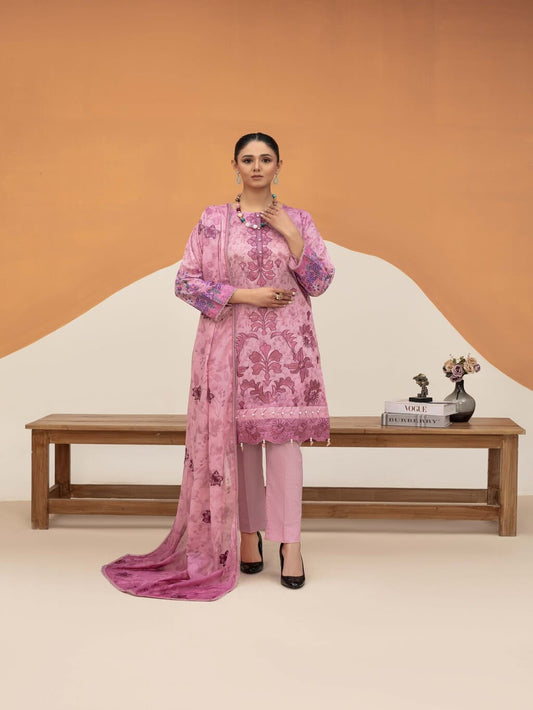 Unstitched Printed Lawn 3 Piece