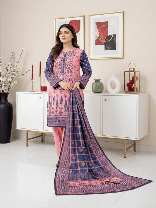 Unstitched Printed Lawn 3 Piece