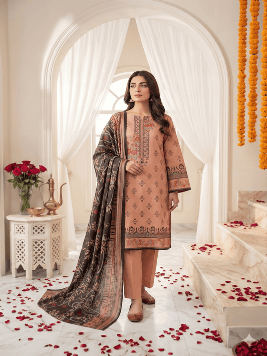 Unstitched Printed Lawn 3 Piece