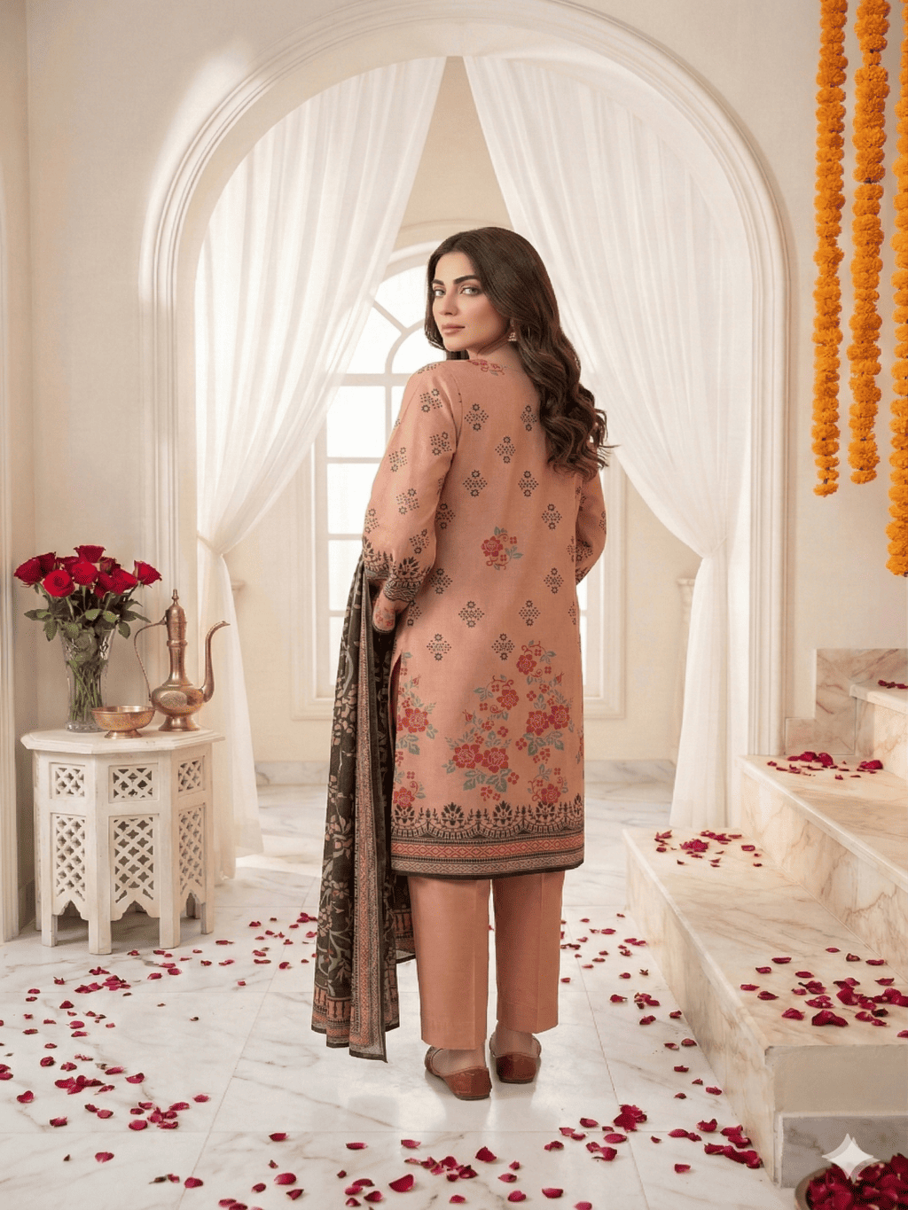 Unstitched Printed Lawn 3 Piece