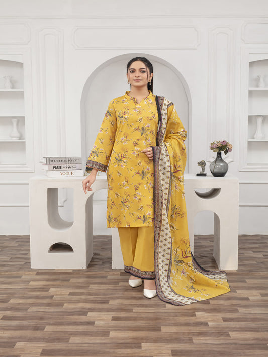 Unstitched Printed Lawn 3 Piece