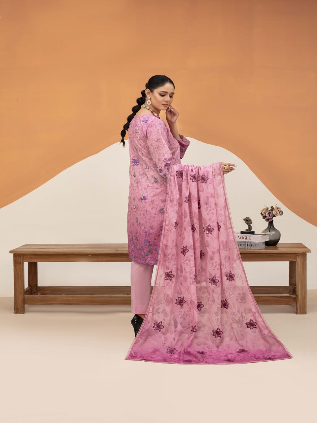 Unstitched Printed Lawn 3 Piece