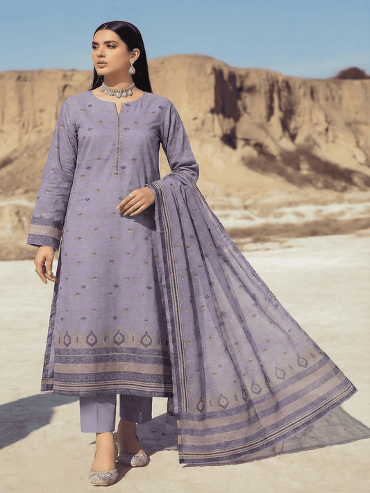 Jacquard Brosha Bana Dora 3 Piece Lawn Suit-Unstitched