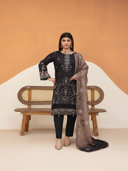 Unstitched Printed Lawn 3 Piece