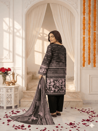 Unstitched Printed Lawn 3 Piece