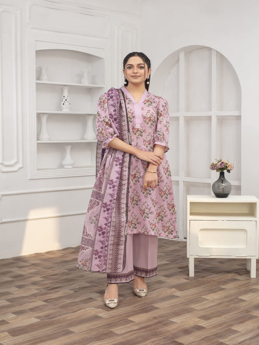 Unstitched Printed Lawn 3 Piece