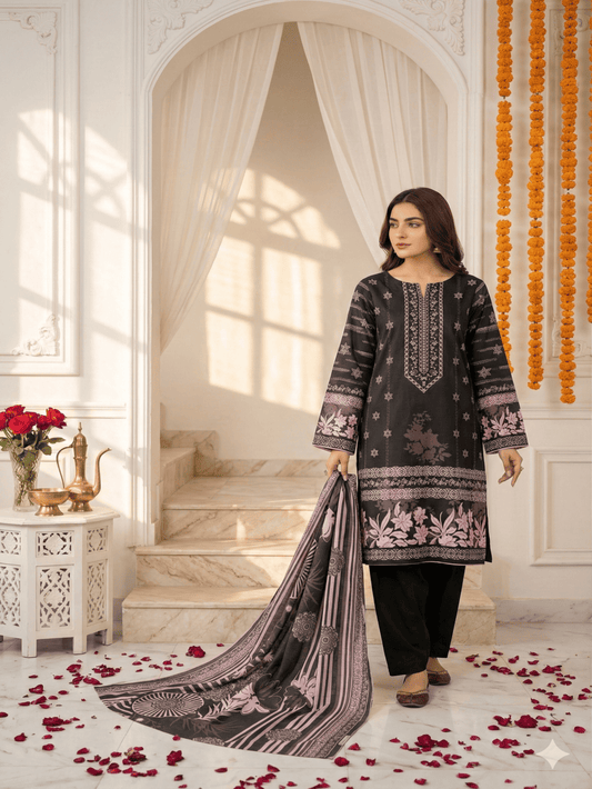 Unstitched Printed Lawn 3 Piece