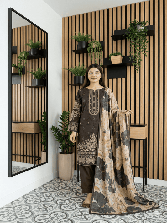 Unstitched Digital Print Lawn 3 Piece