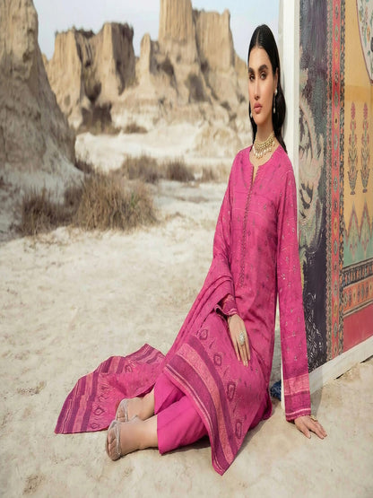 Jacquard Brosha Bana Dora 3 Piece Lawn Suit-Unstitched