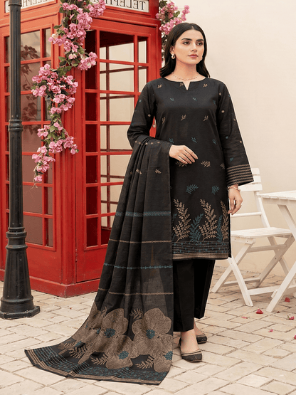 Jacquard Brosha Lawn 3 Piece Suit Unstitched