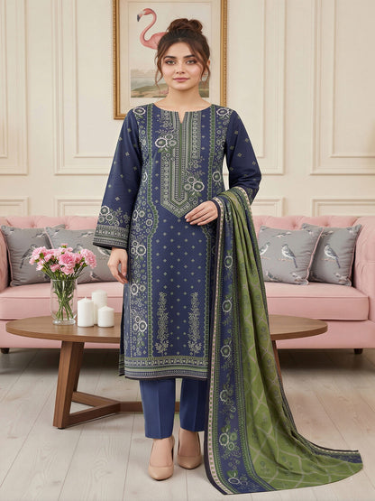 Unstitched Printed Lawn 3 Piece Suit