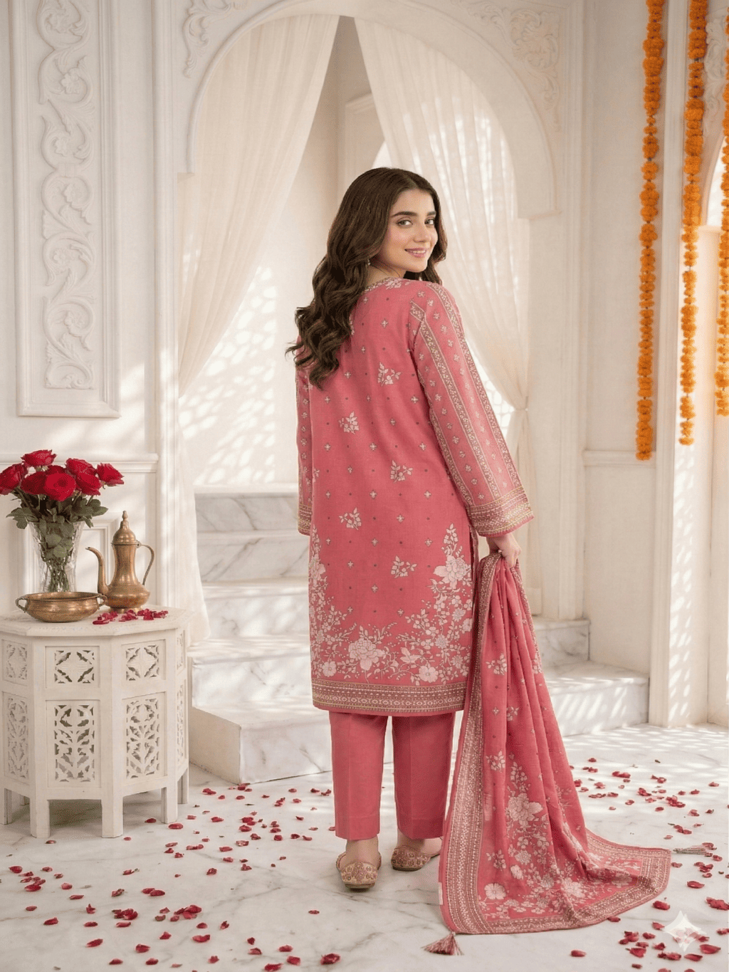 Unstitched Printed Lawn 3 Piece