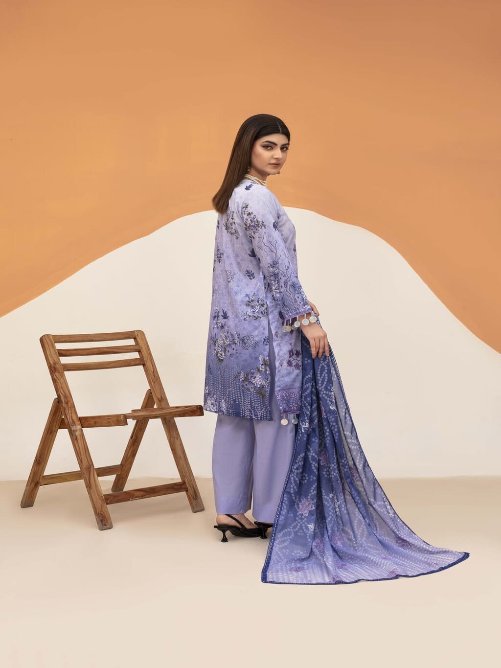 Unstitched Printed Lawn 3 piece