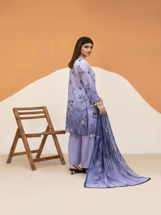 Unstitched Printed Lawn 3 piece