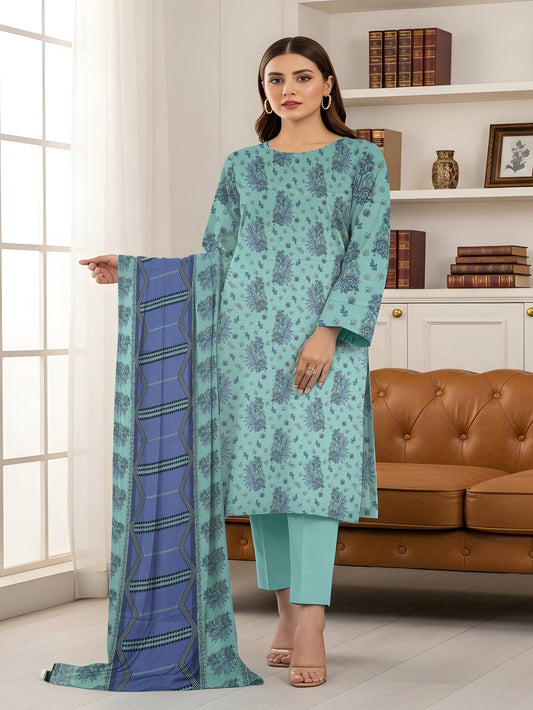 Unstitched Printed Lawn 3 Piece