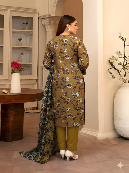 Unstitched Printed Lawn 3 Piece