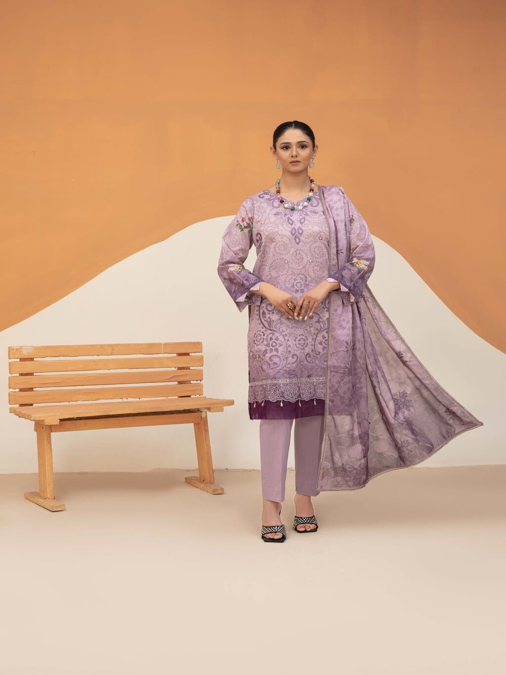 Unstitched Printed Lawn 3 Piece