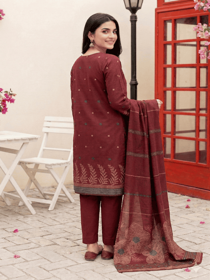 Jacquard Brosha Lawn 3 Piece Suit Unstitched