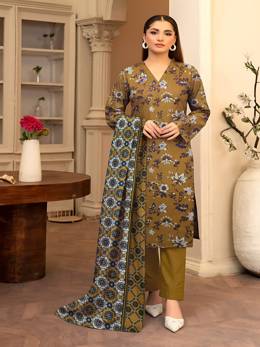 Unstitched Printed Lawn 3 Piece
