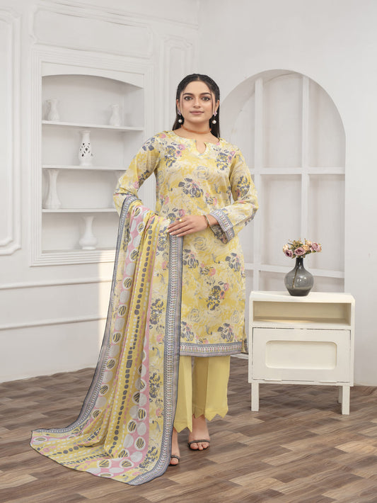 Unstitched Printed Lawn 3 PIece