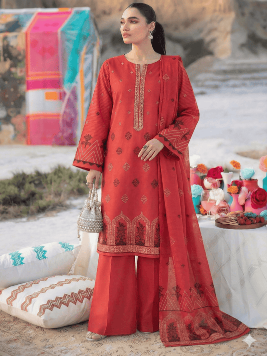 Jacquard Brosha Bana Dora 3 Piece Lawn Suit-Unstitched