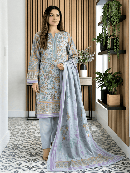 Unstitched Digital Printed Lawn 3 Piece