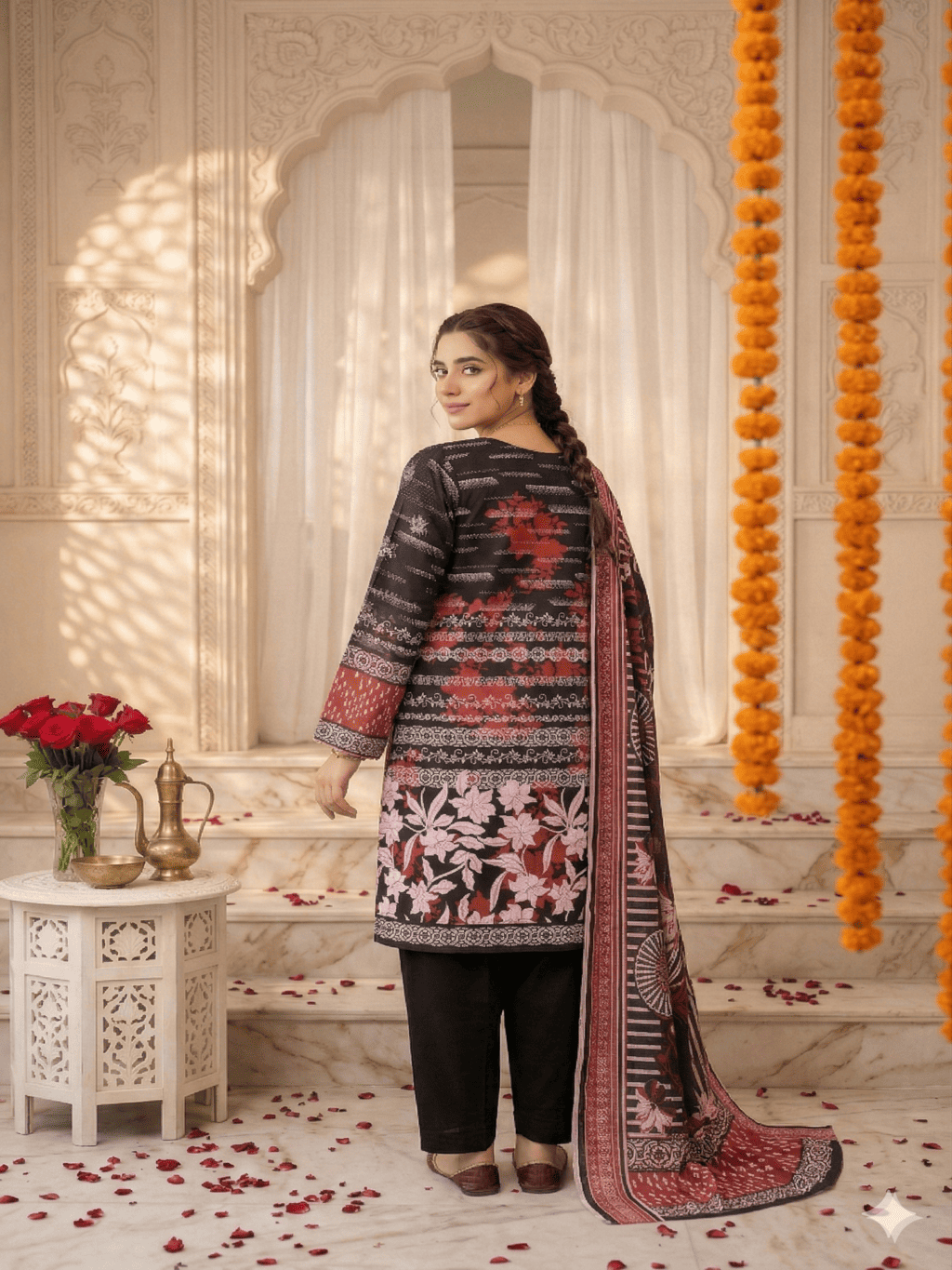 Unstitched Printed Lawn 3 Piece