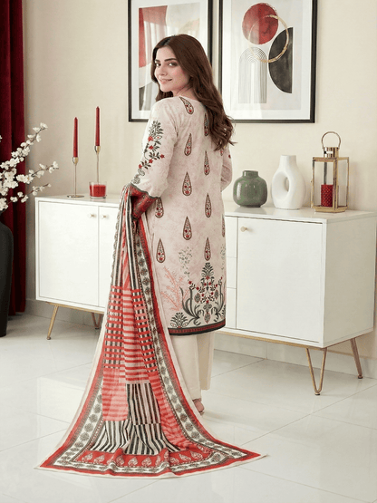 Unstitched Printed Lawn 3 Piece