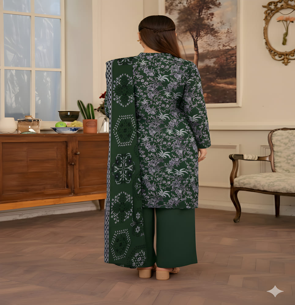 Unstitched Printed Lawn 3 Piece