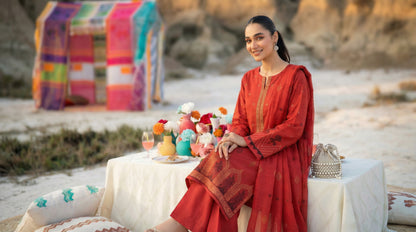 Jacquard Brosha Bana Dora 3 Piece Lawn Suit-Unstitched