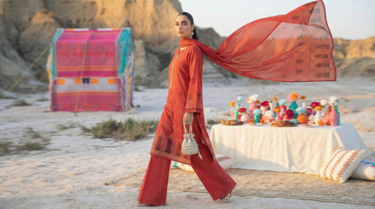 Jacquard Brosha Bana Dora 3 Piece Lawn Suit-Unstitched