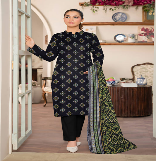 Unstitched Printed Lawn 3 Piece