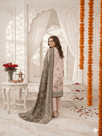 Unstitched Printed lawn 3 Piece