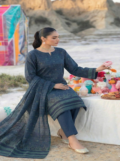 Jacquard Brosha Bana Dora 3 Piece Lawn Suit-Unstitched
