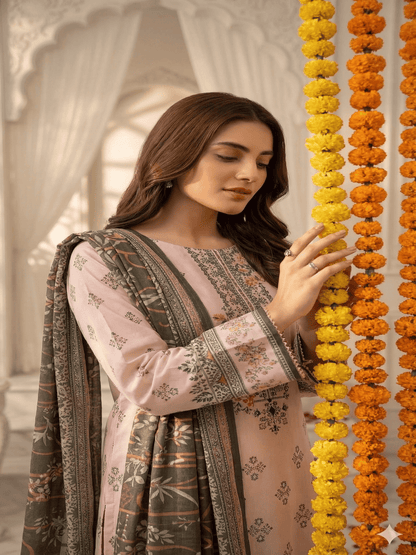Unstitched Printed lawn 3 Piece
