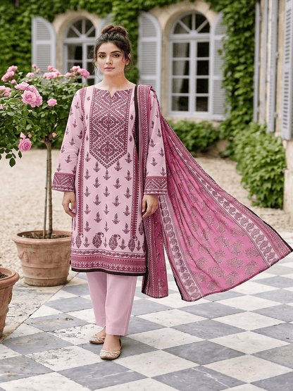 Unstitched Printed Lawn 3 Piece Suit