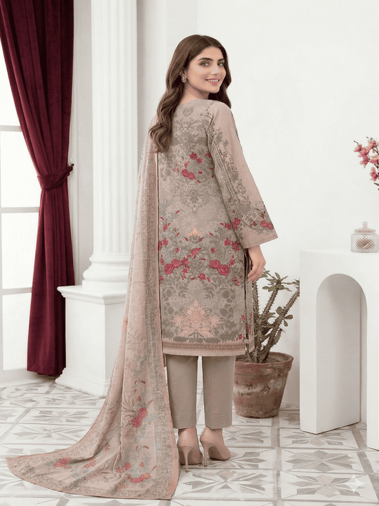 Unstitched Digital Printed Lawn 3 Piece Suit