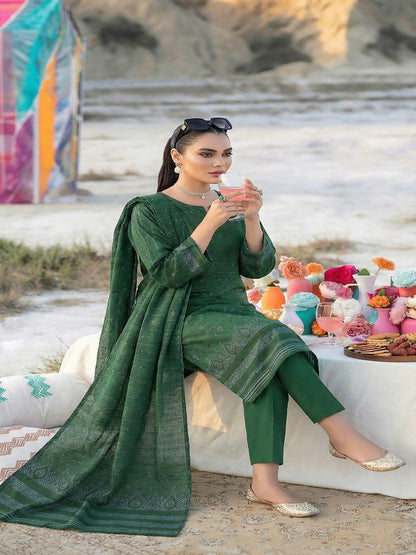 Jacquard Brosha Bana Dora 3 Piece Lawn Suit-Unstitched