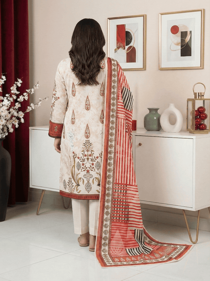 Unstitched Printed Lawn 3 Piece