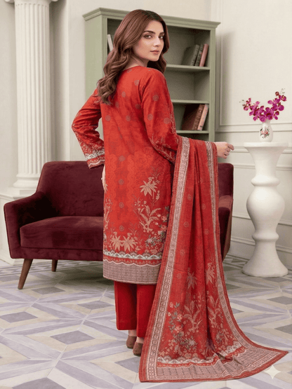 Unstitched Digital Printed Lawn 3 Piece Suit