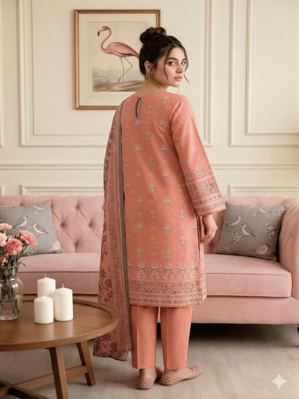 Unstitched Printed Lawn 3 Piece Suit