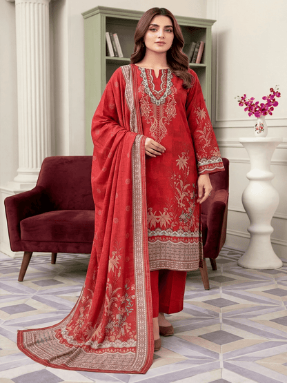 Unstitched Digital Printed Lawn 3 Piece Suit