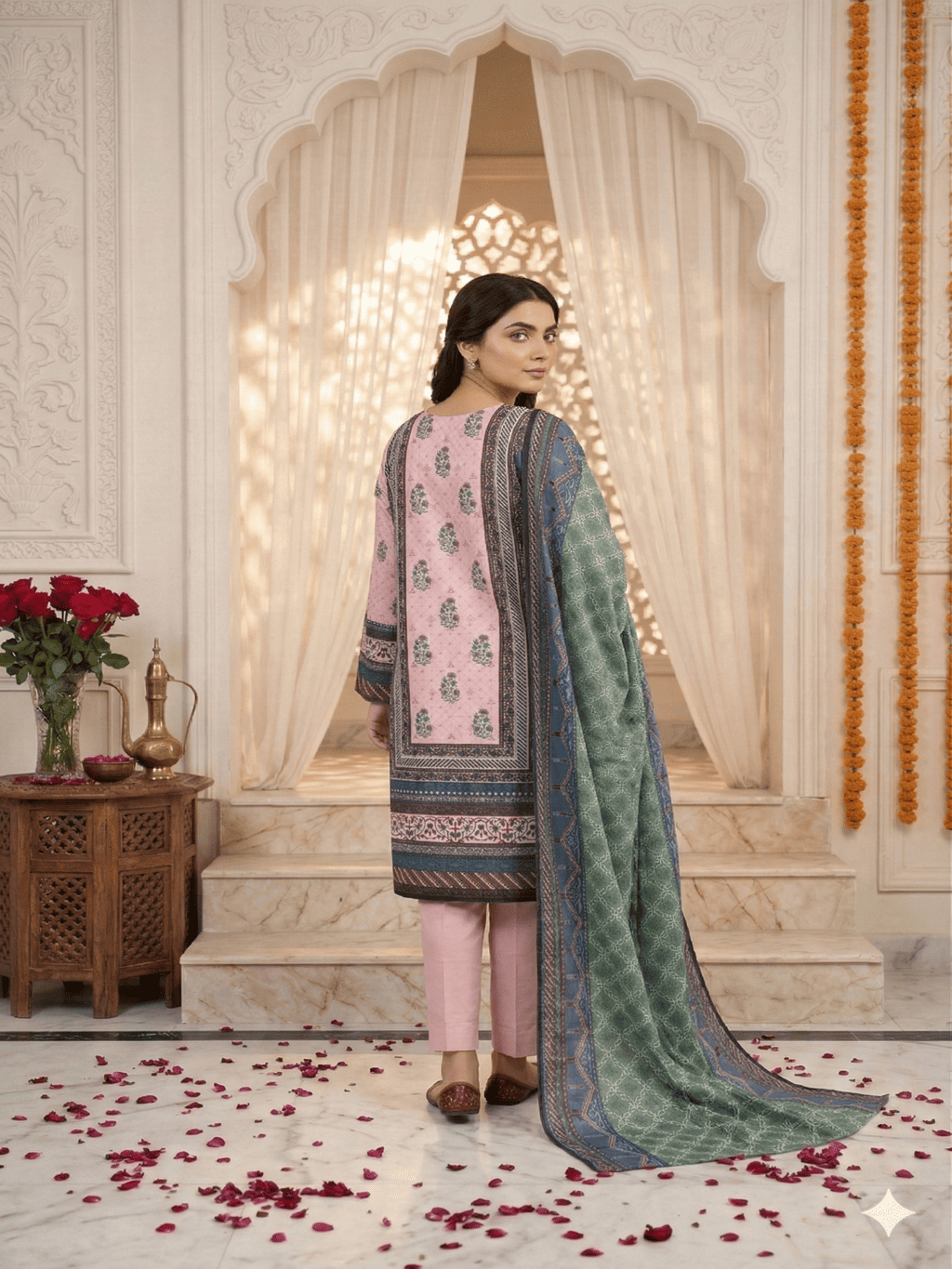 Unstitched Printed Lawn 3 Piece